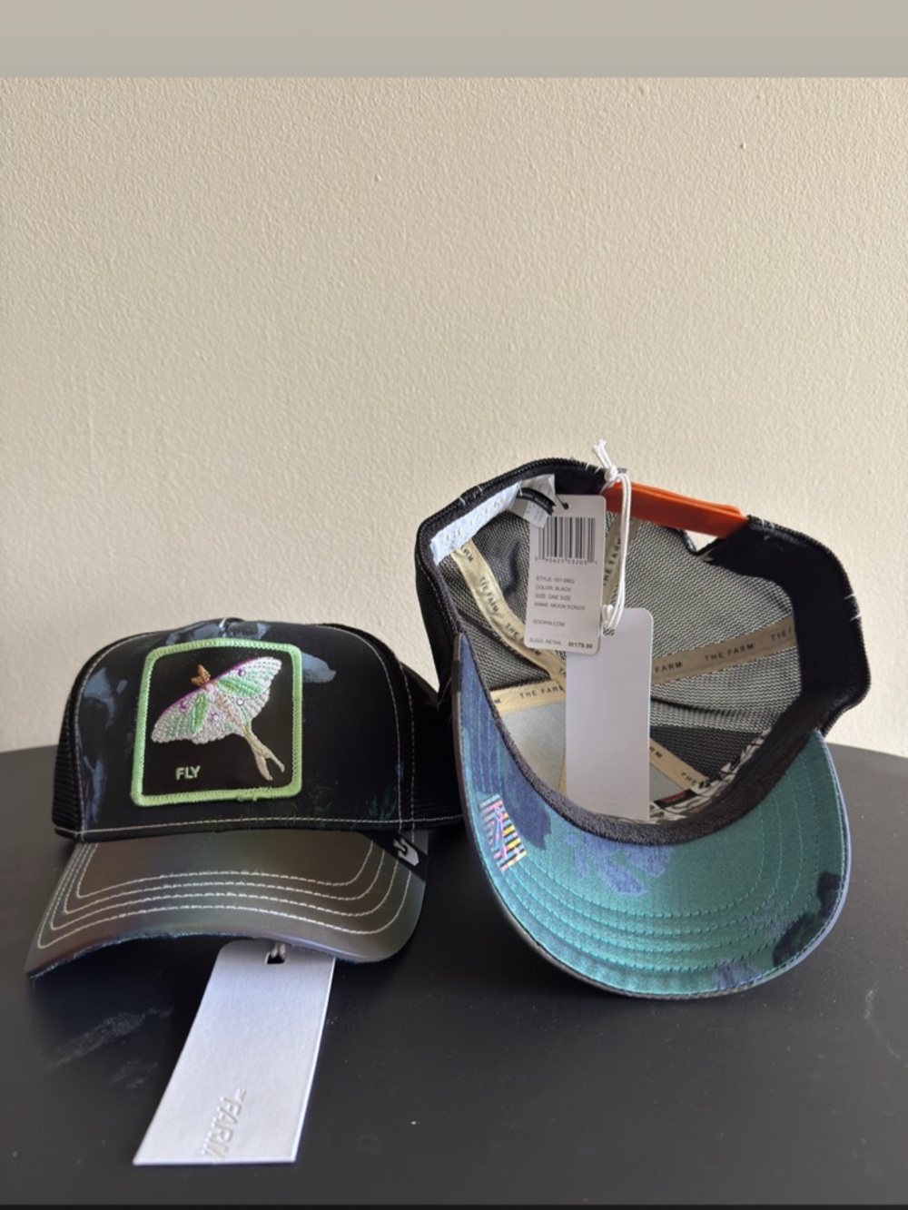 Goorin Bros Black & Green 'Fly' Trucker Hat